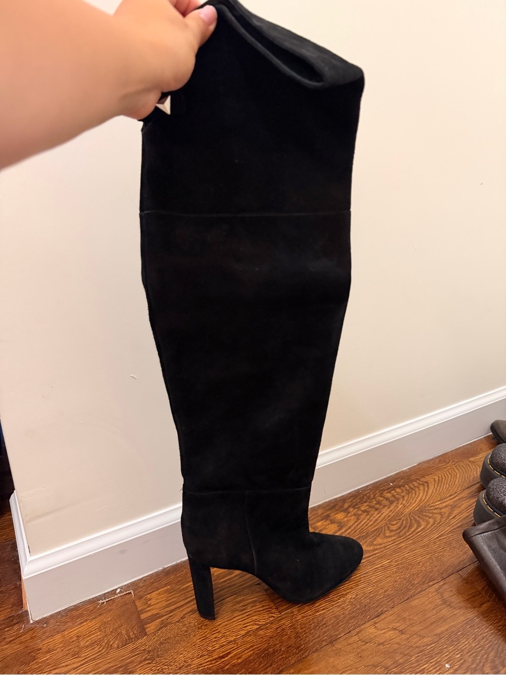 SCHUTZ Austine casual Black Suede Over-the-Knee Boots Size 8.5 NWT